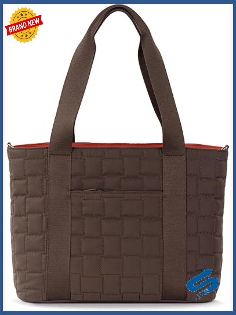 Large Ecotwill Tote Bag With Zipper Closure & Removable Strap